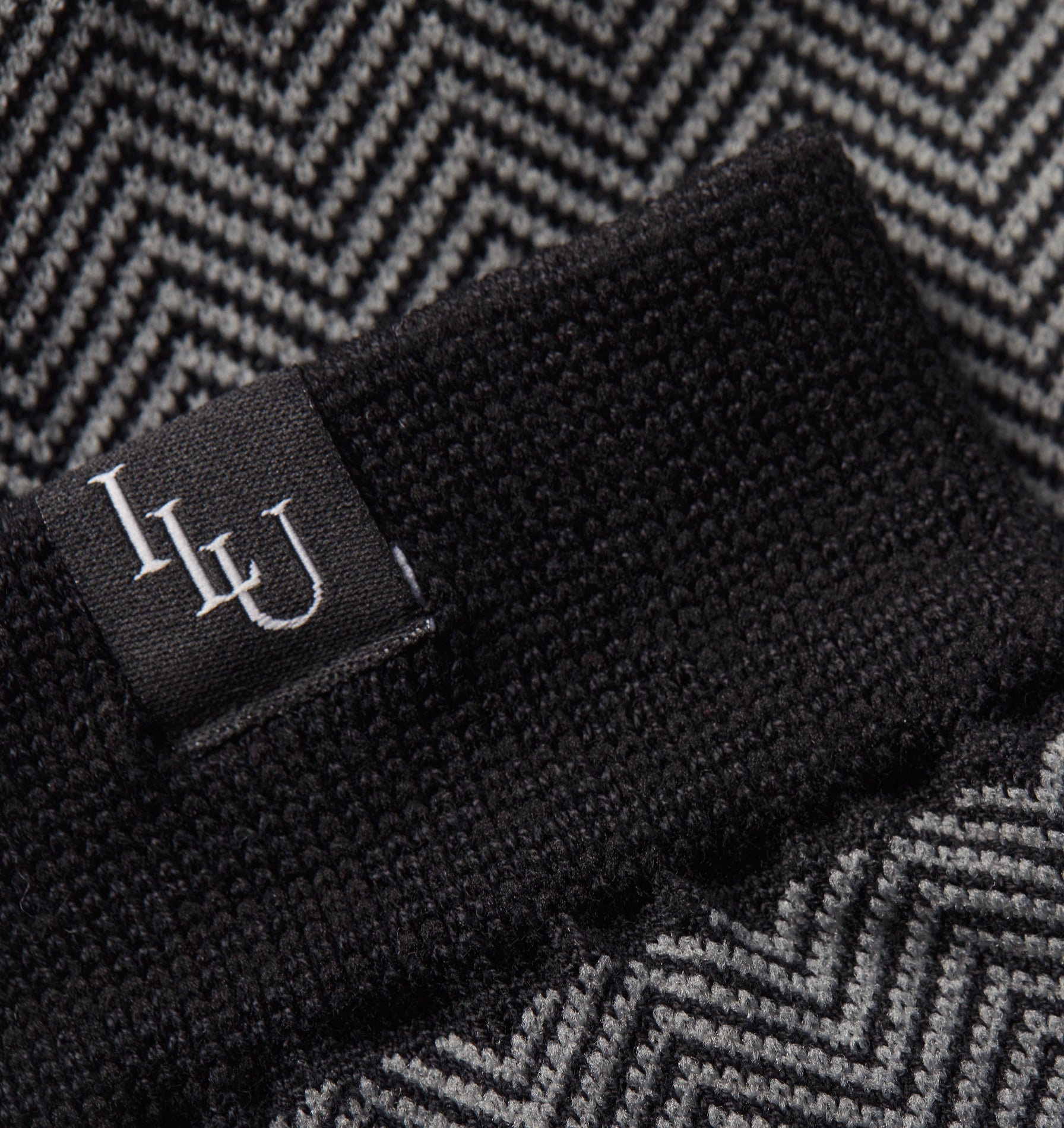 Herringbone Sock - Black/Grey