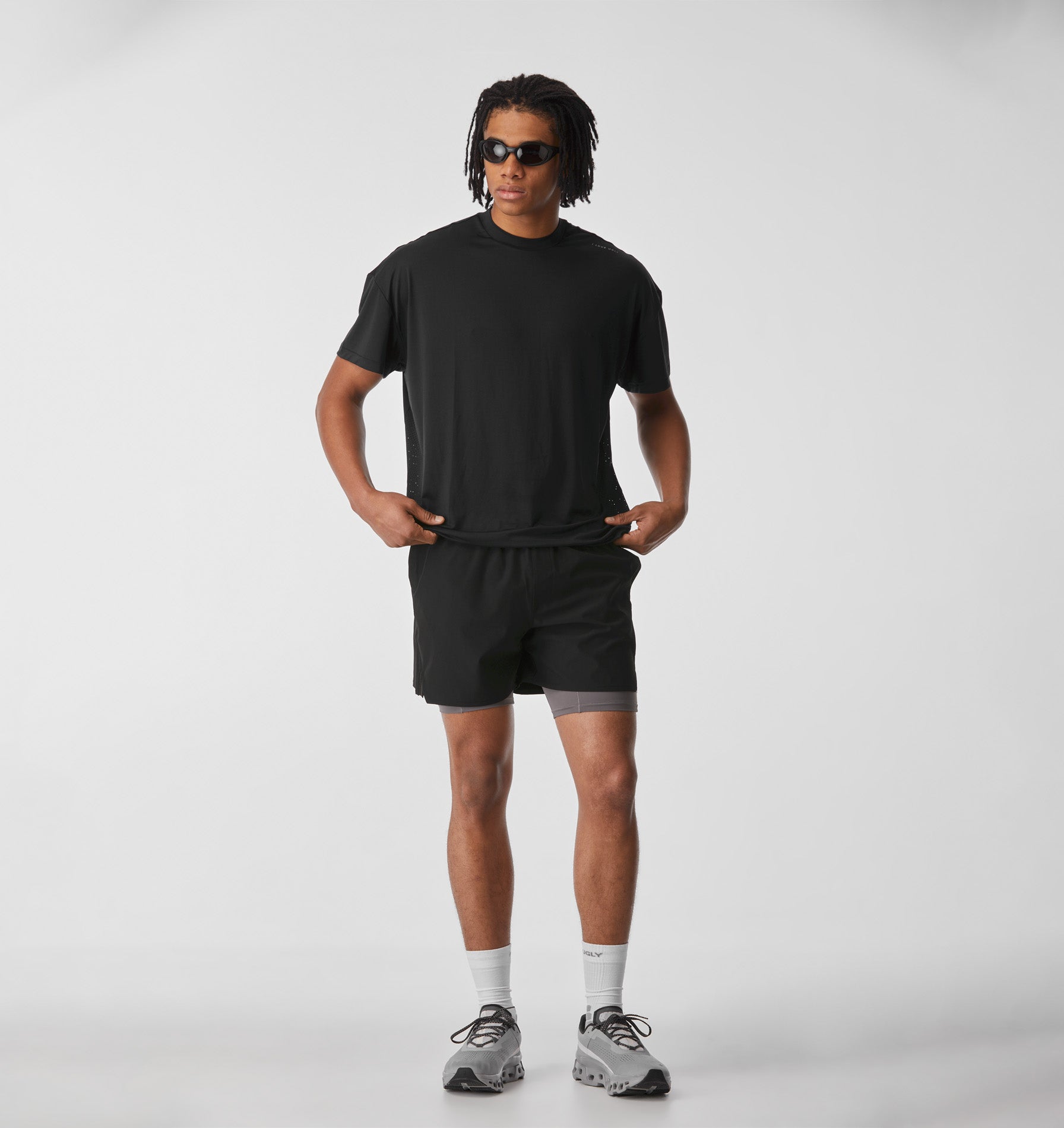 Active Lewi Cropped Tee - Black