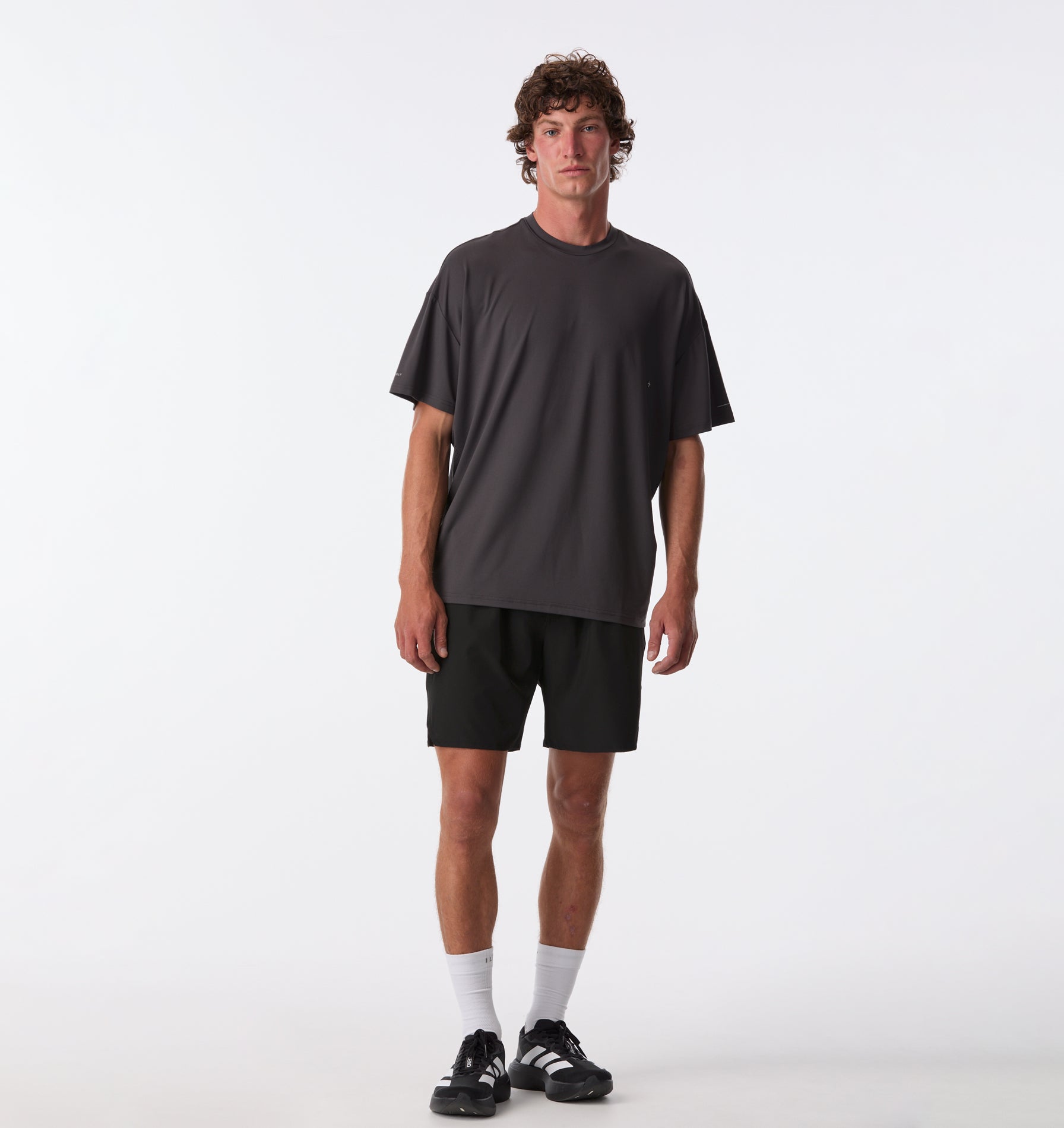 Active Box Tee - Charcoal
