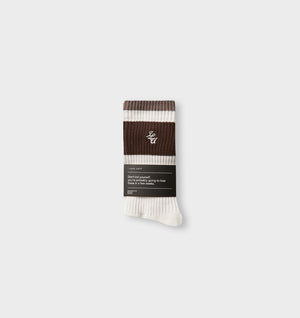 Kingswell Sock - Vintage White/Mushroom