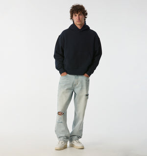 Crop Box Hood - Midnight Navy