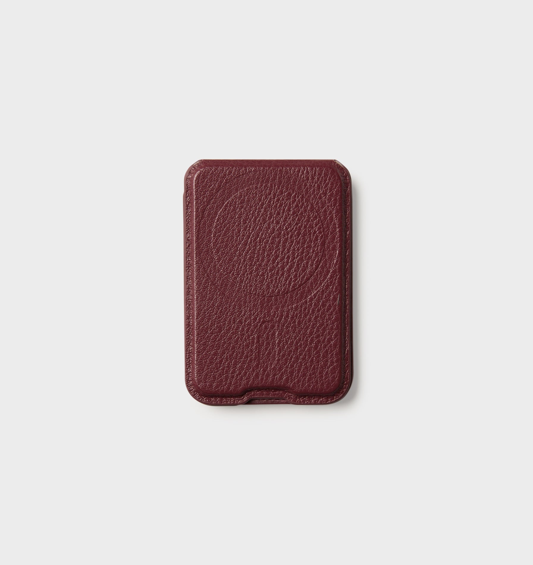 MagSafe Leather Card Holder - Burgundy