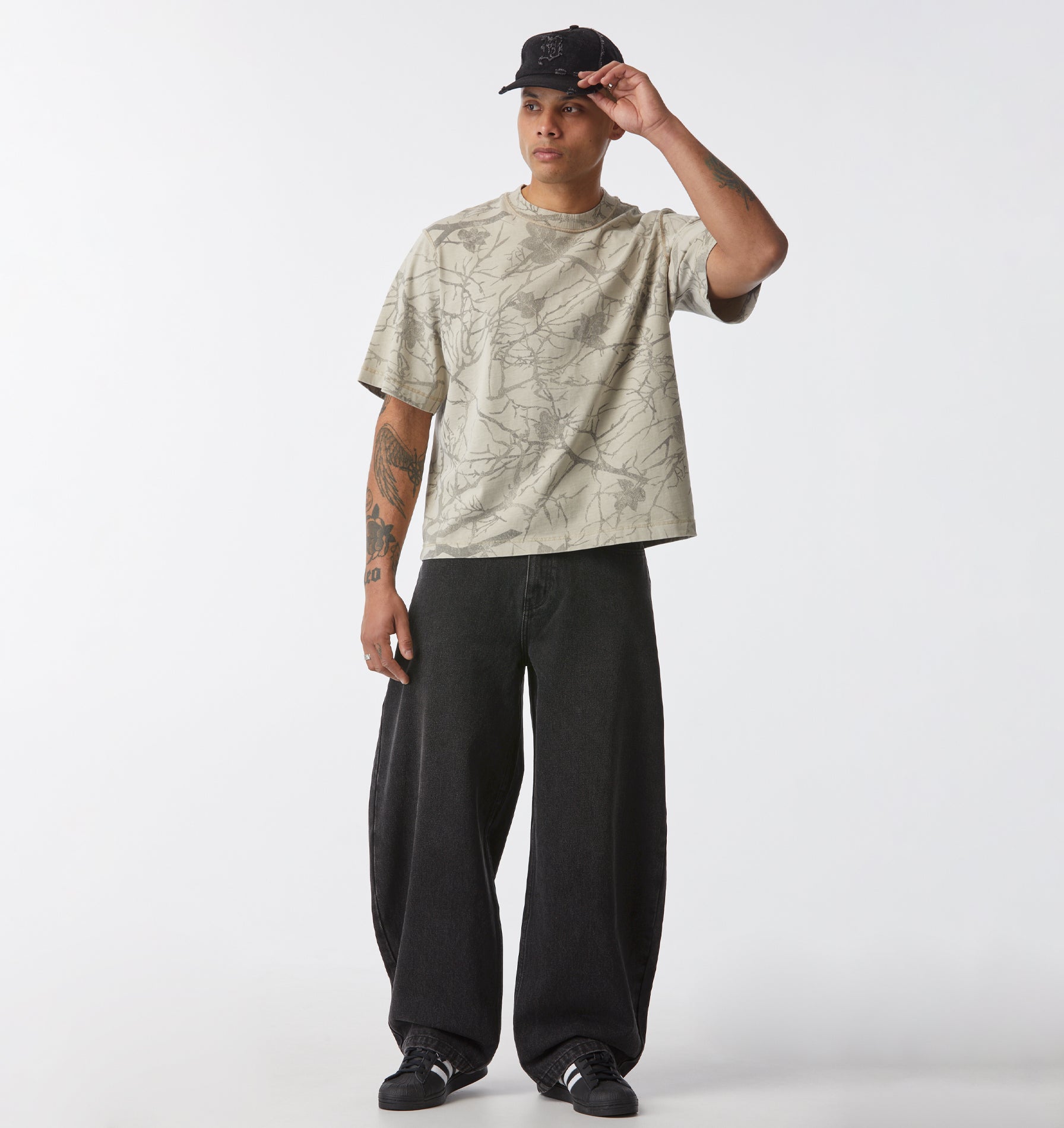 Box Crop Tee - Tree Camo