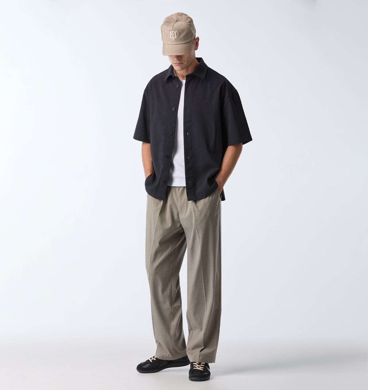 Winston Pant - Sand Herringbone