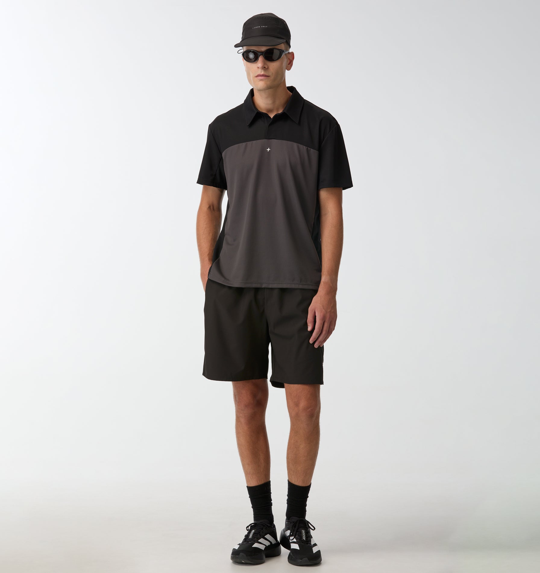 Active SS Polo Shirt - Black / Charcoal