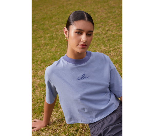 Striped Harper Tee - Blue Stripe