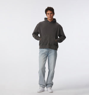 Crop Box Hood - Washed Black