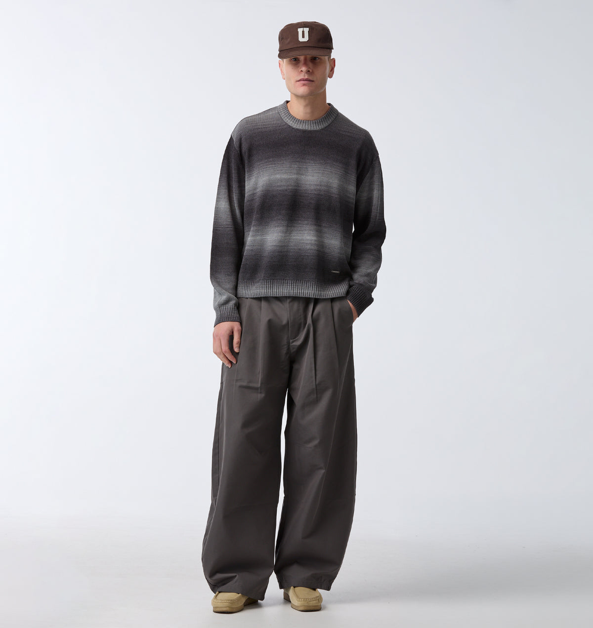 Lightweight Crop Knit Sweater - Gradient