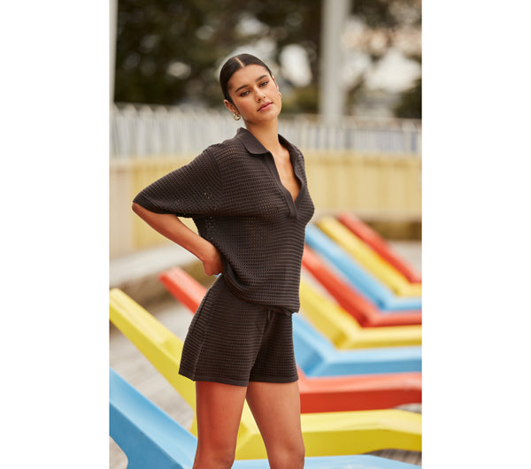 Arlo Knit Short - Charcoal