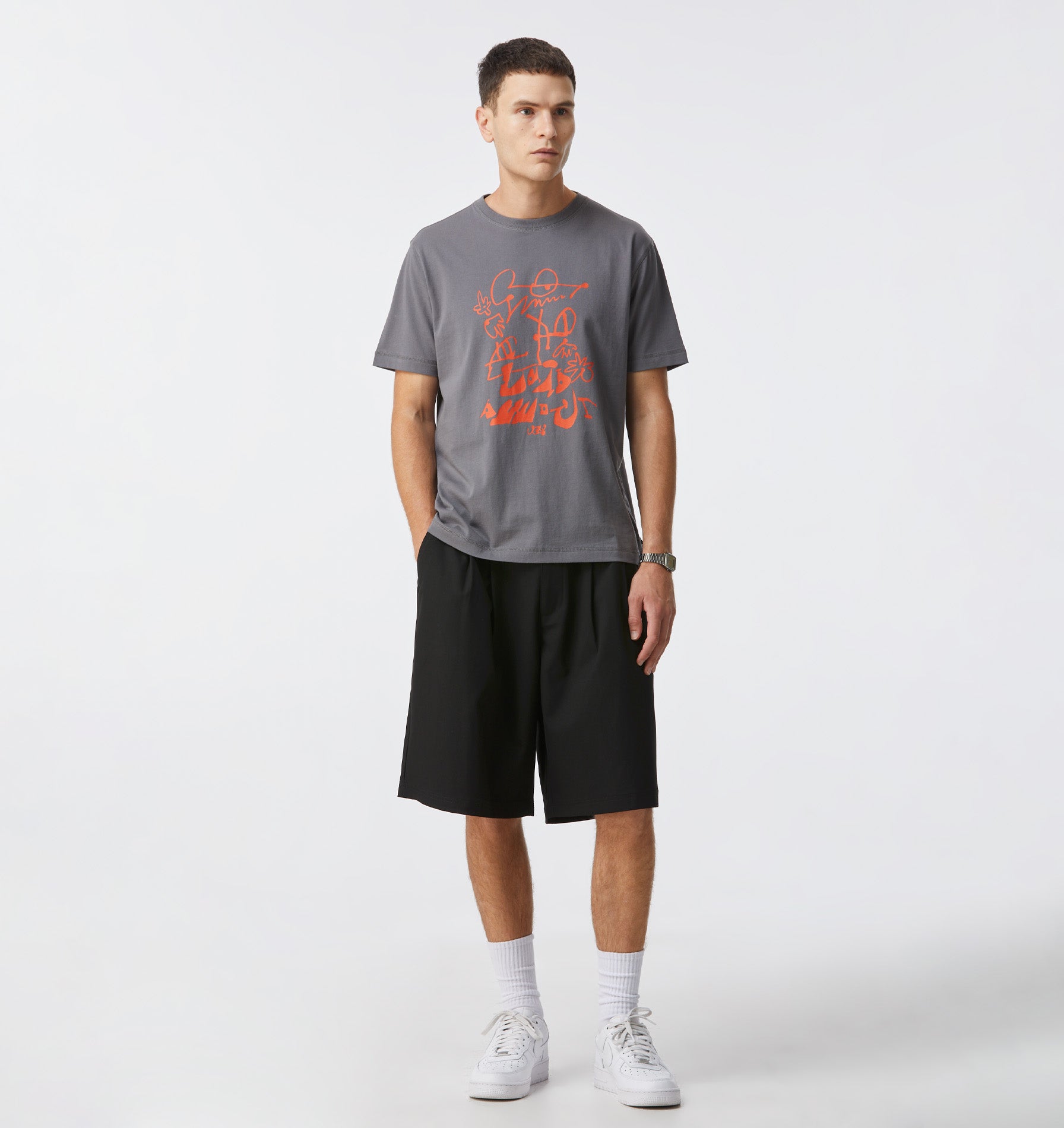 Pest Control Jeremy Slim Tee - Cobblestone
