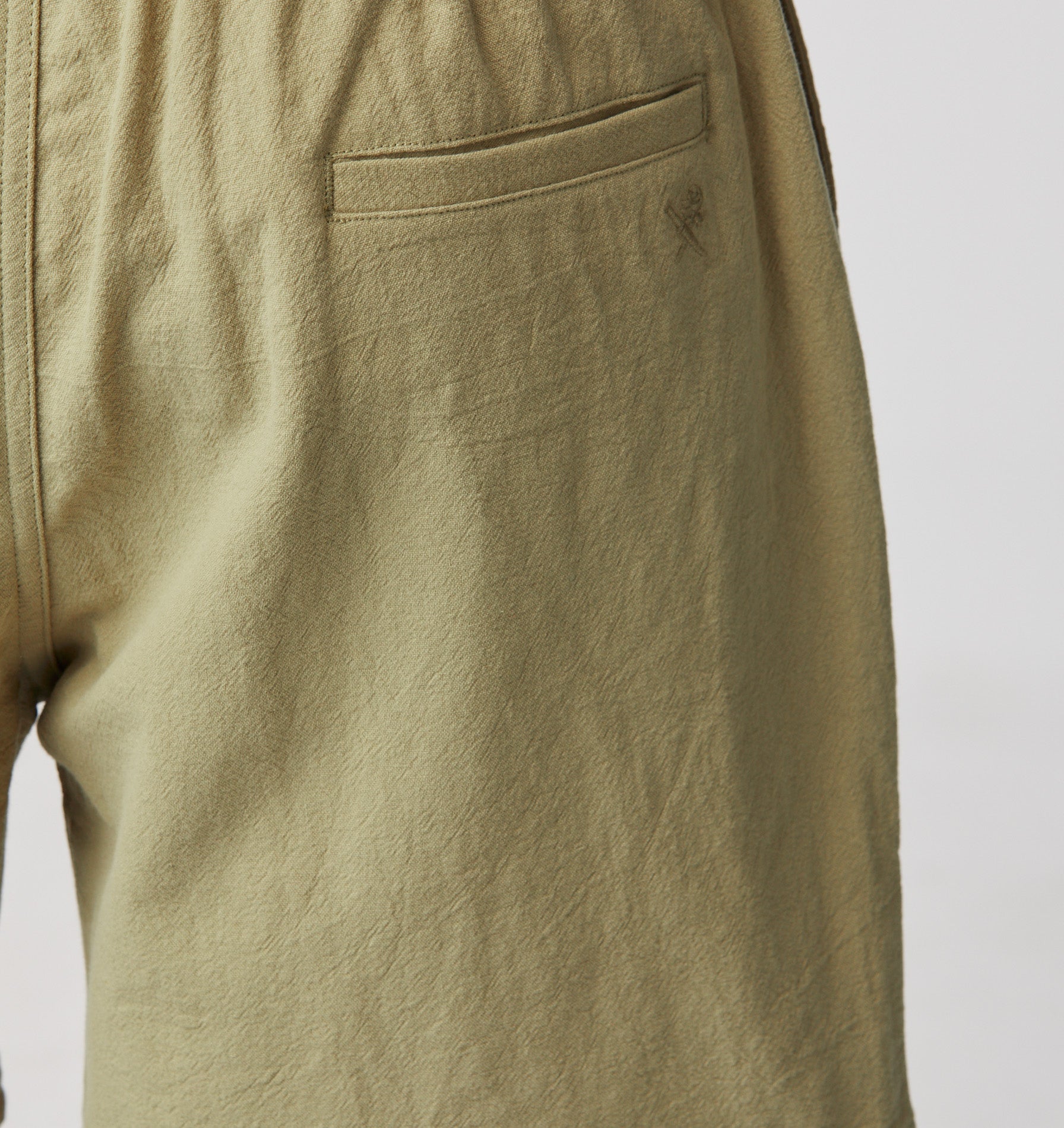 Linen Michael Pleat Short - Sage