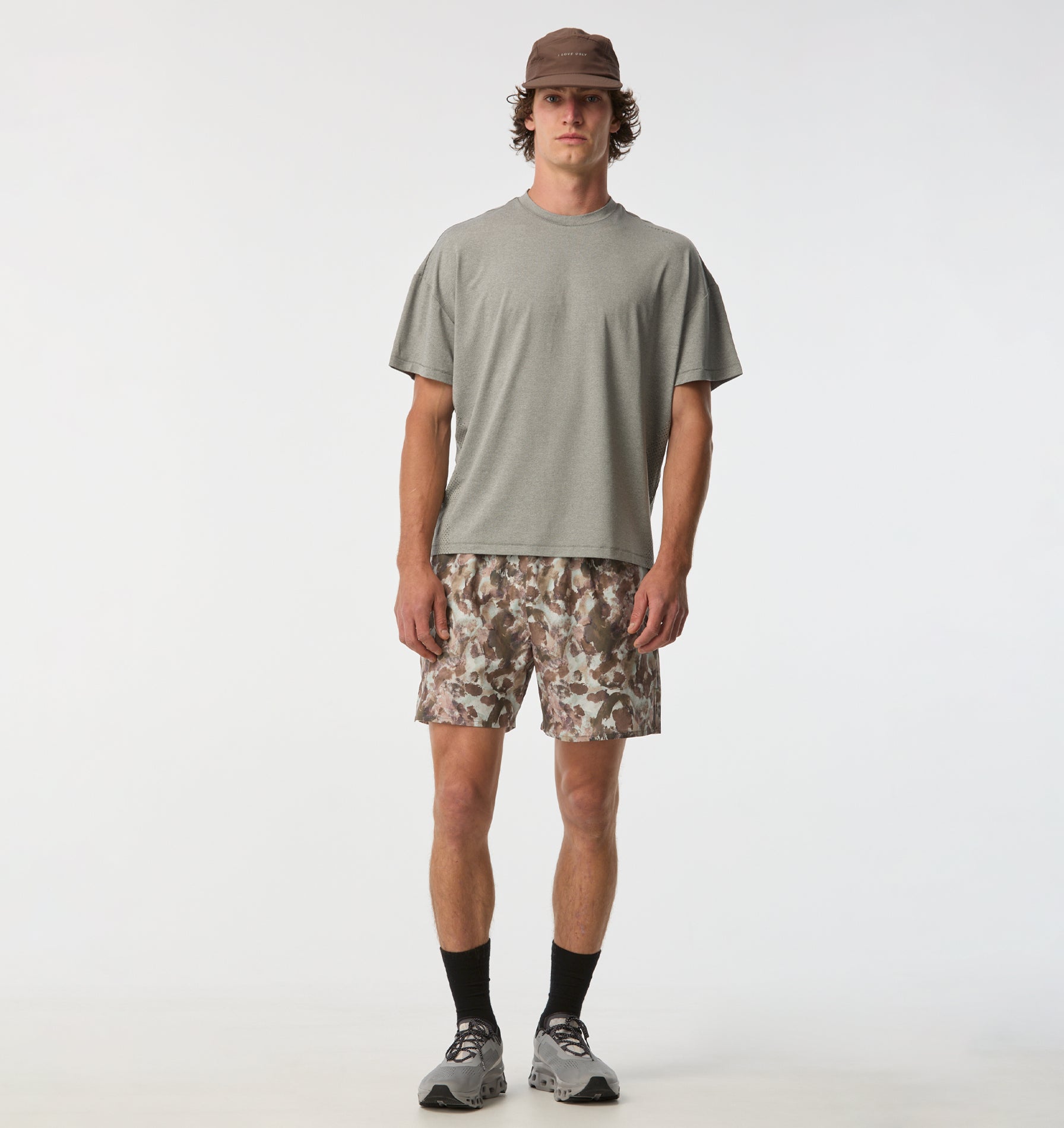 Active Crop Tee - Grey Marl