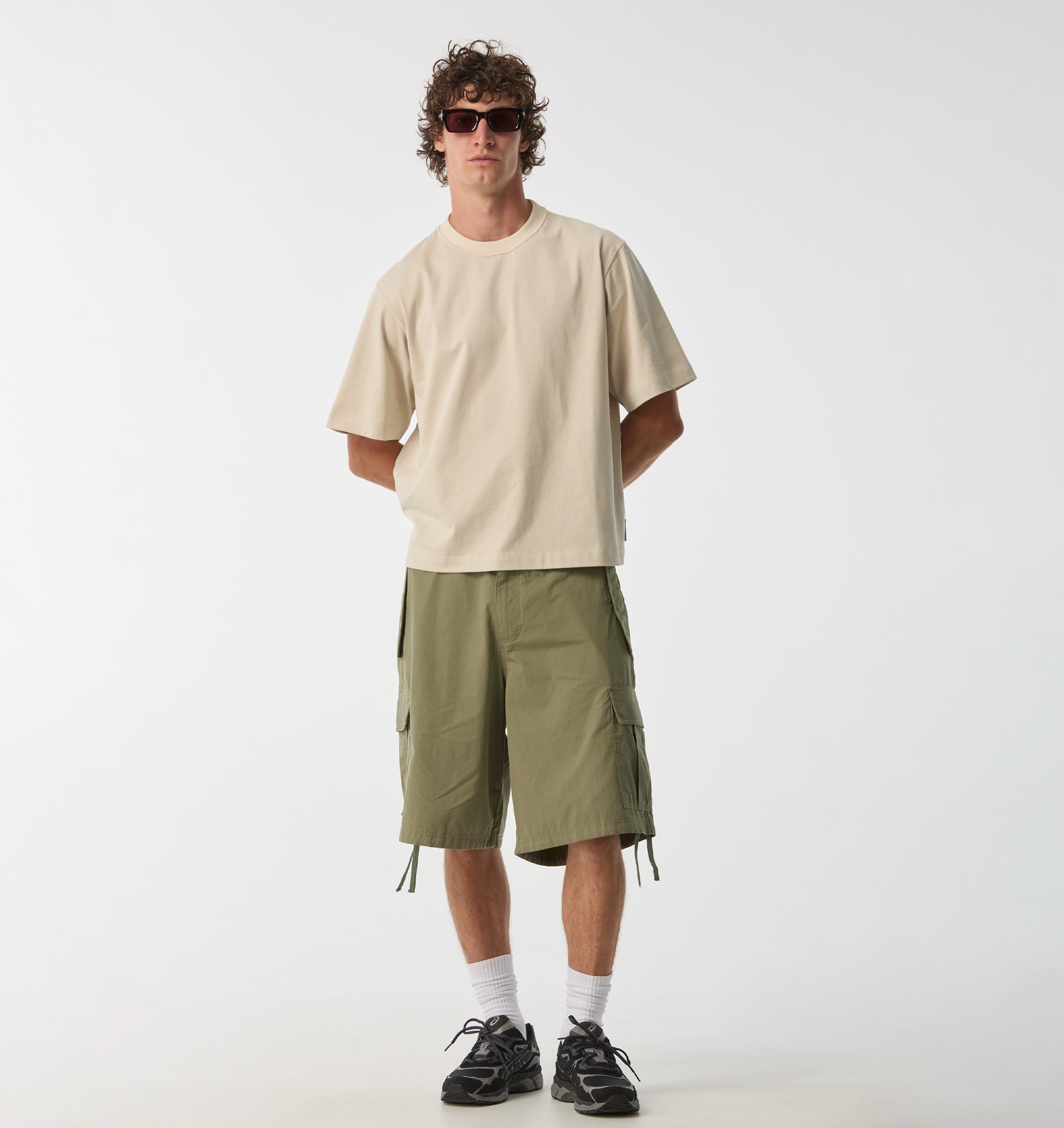 Crop Box Tee - Sandstone