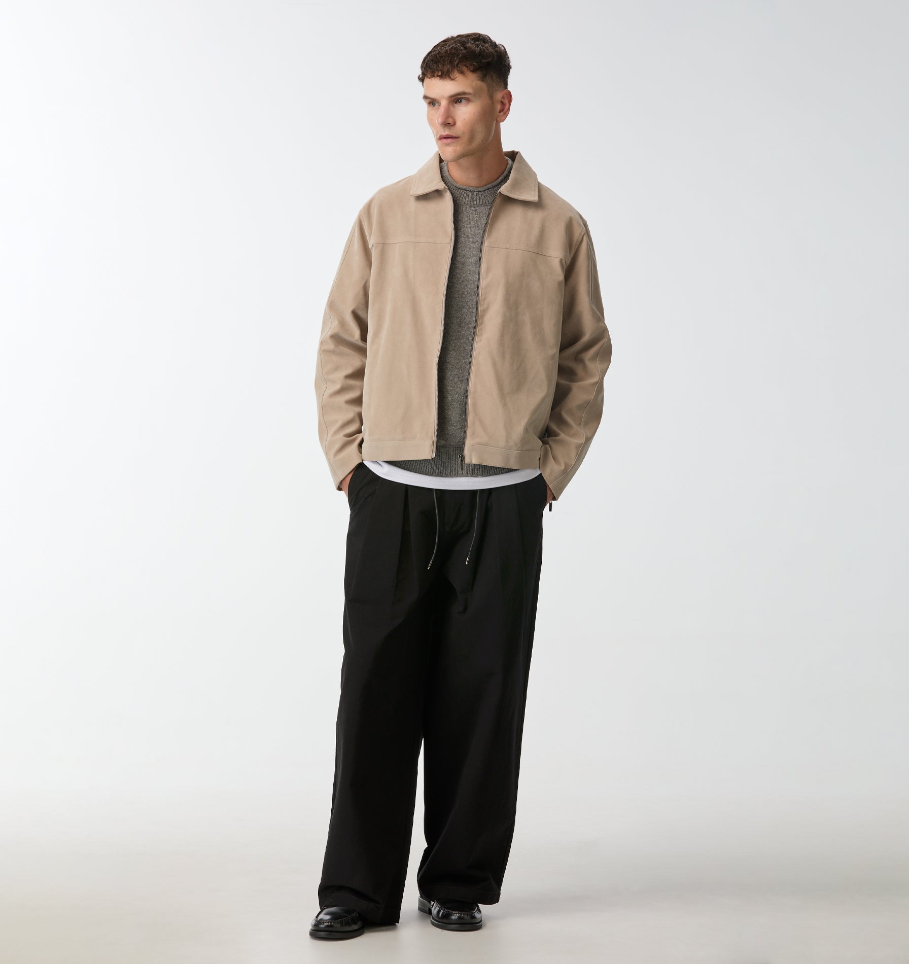 Mason Suede Jacket - Stone