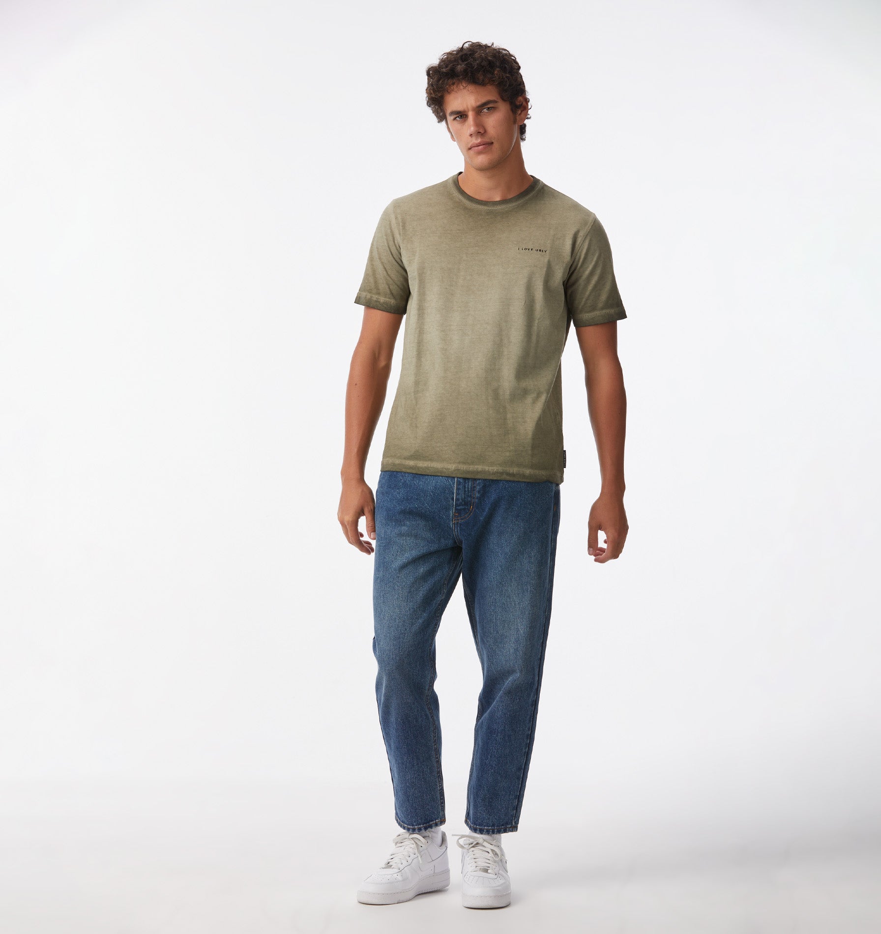 Jeremy Slim Tee - Vintage Moss
