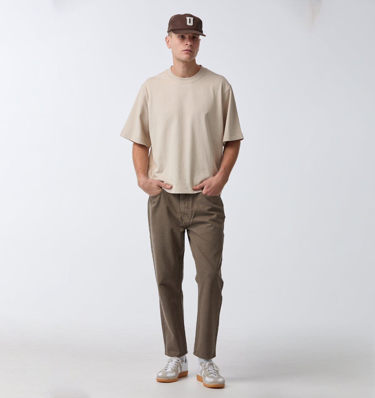 Crop Box Tee - Sandstone