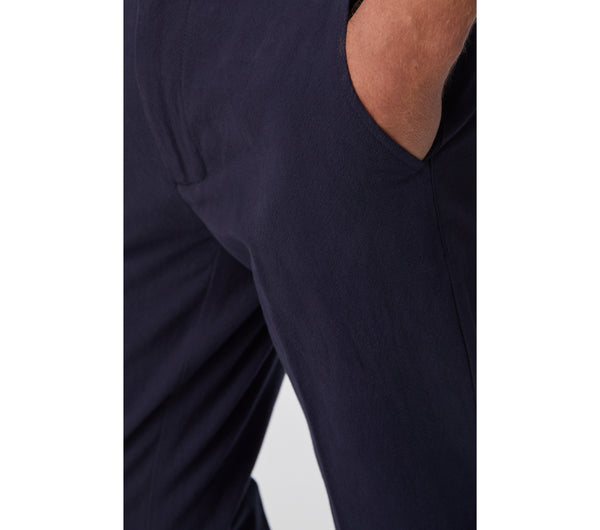 Linen Slim Kobe Pant - Dark Navy