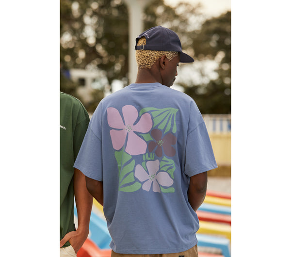 Botanic Box Tee - Dusk Blue