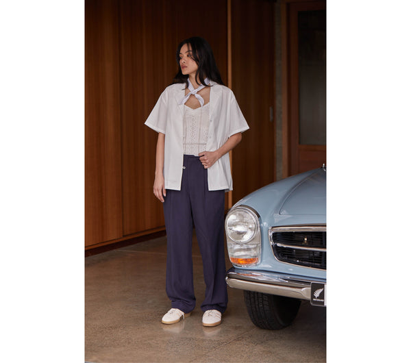 Seersucker Hayden Shirt - White