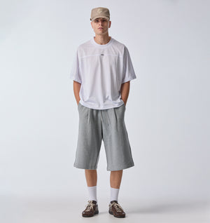 Longline Sweat Short - Grey Marle