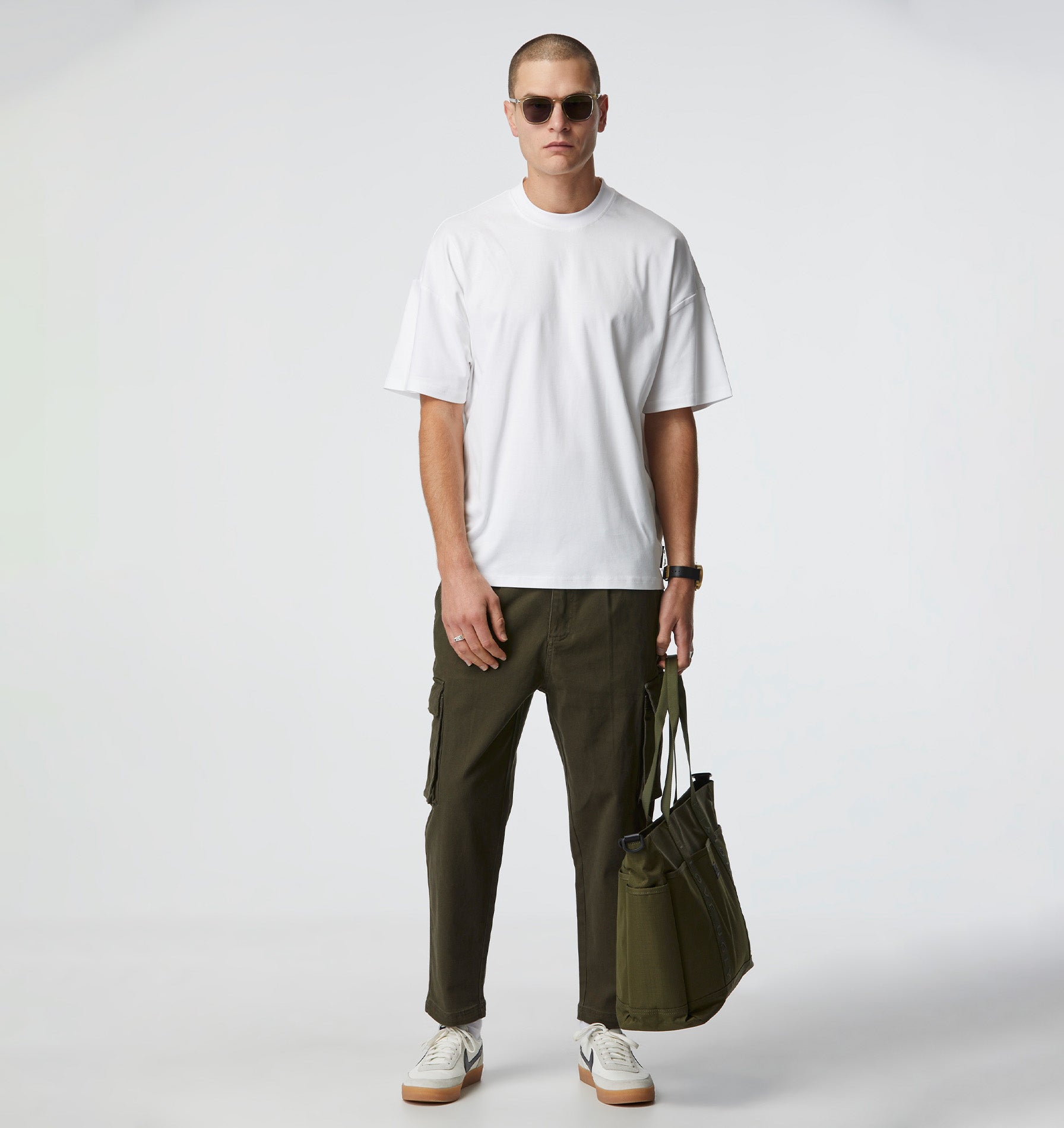 Interlock Lewi Crop Tee - White