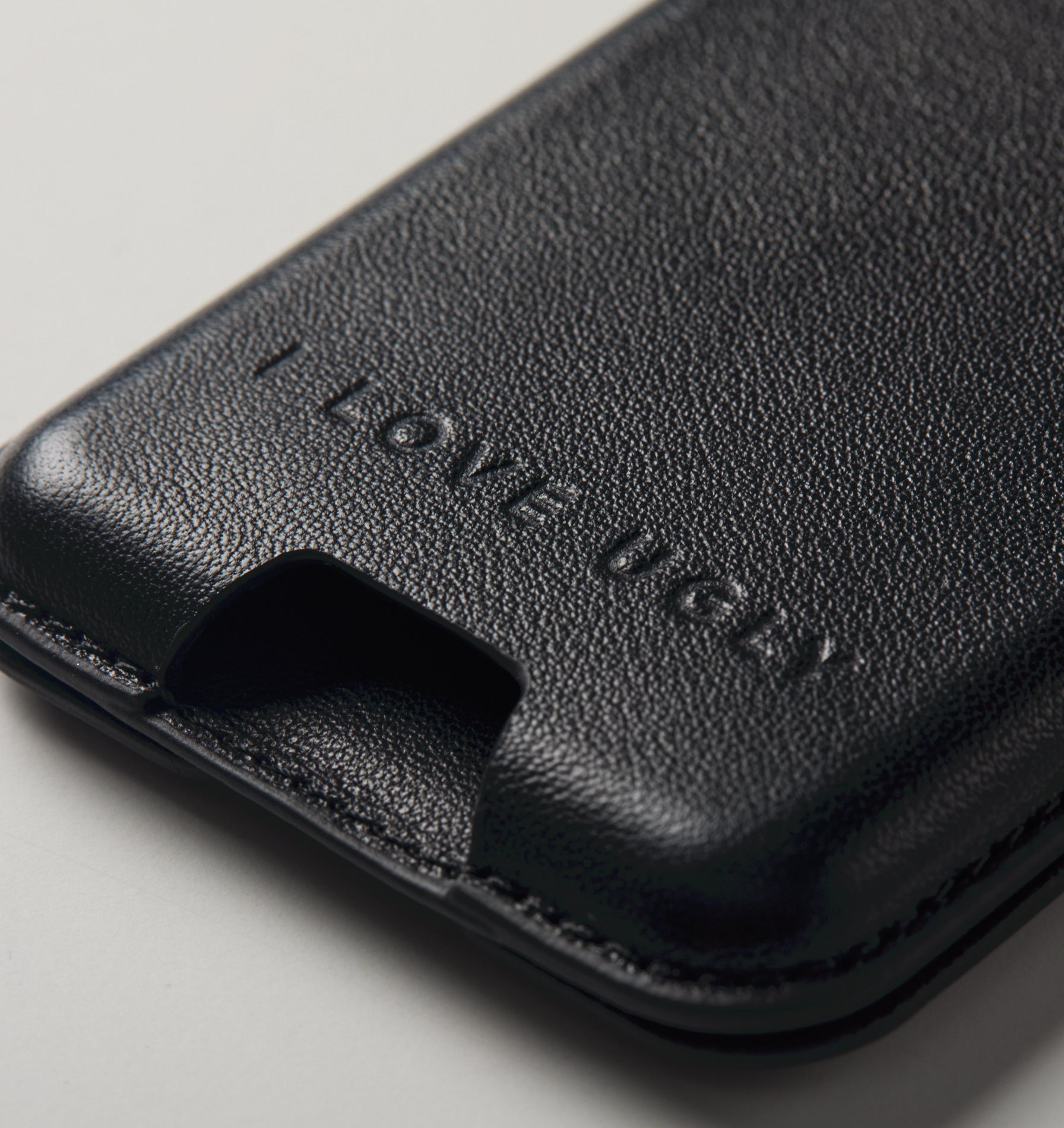 Leather Mag-Safe Card Holder - Black