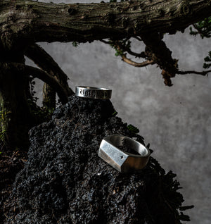 Angled Signet Ring - Silver