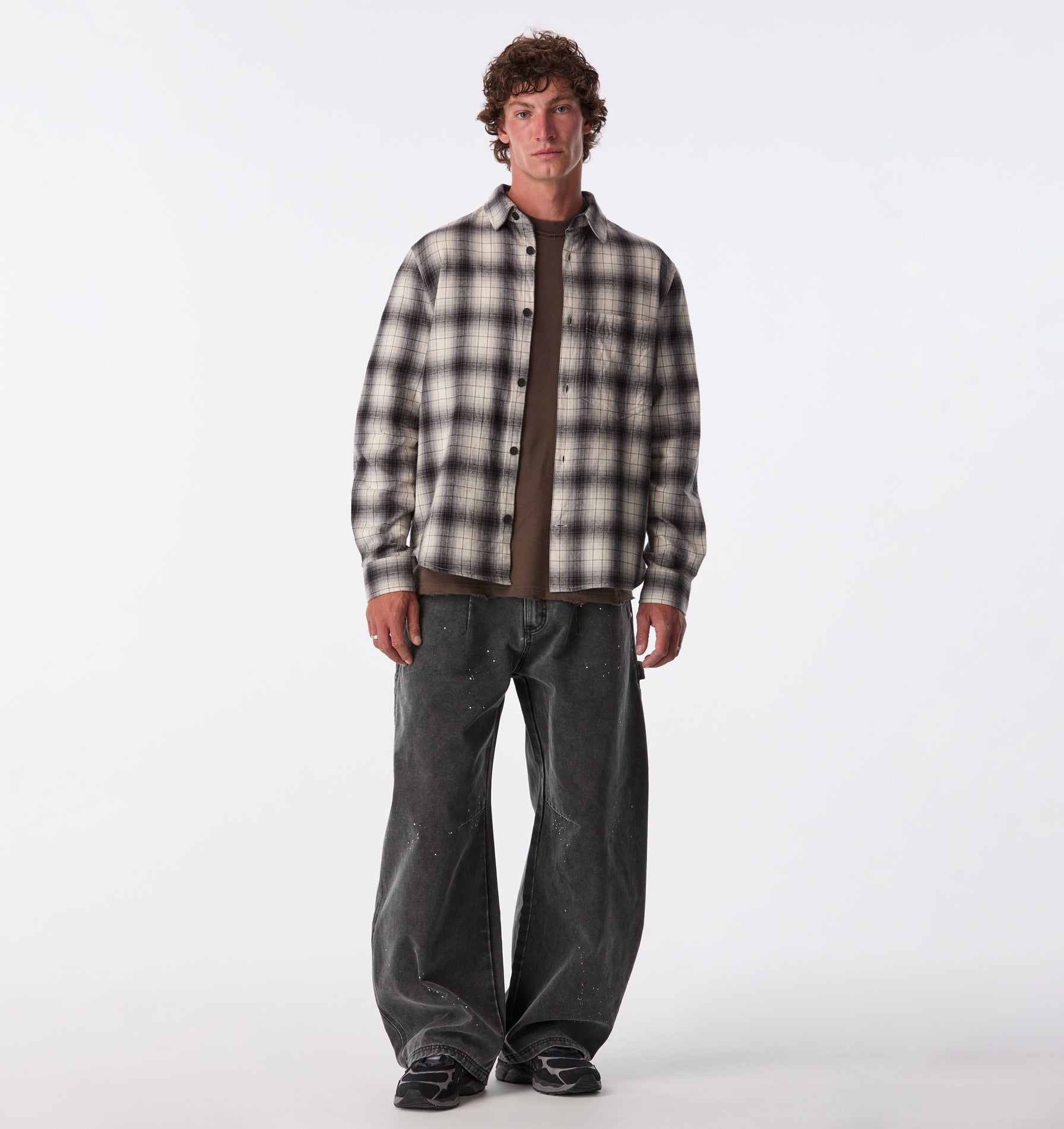 Flannel Shirt - Black/Grey Check