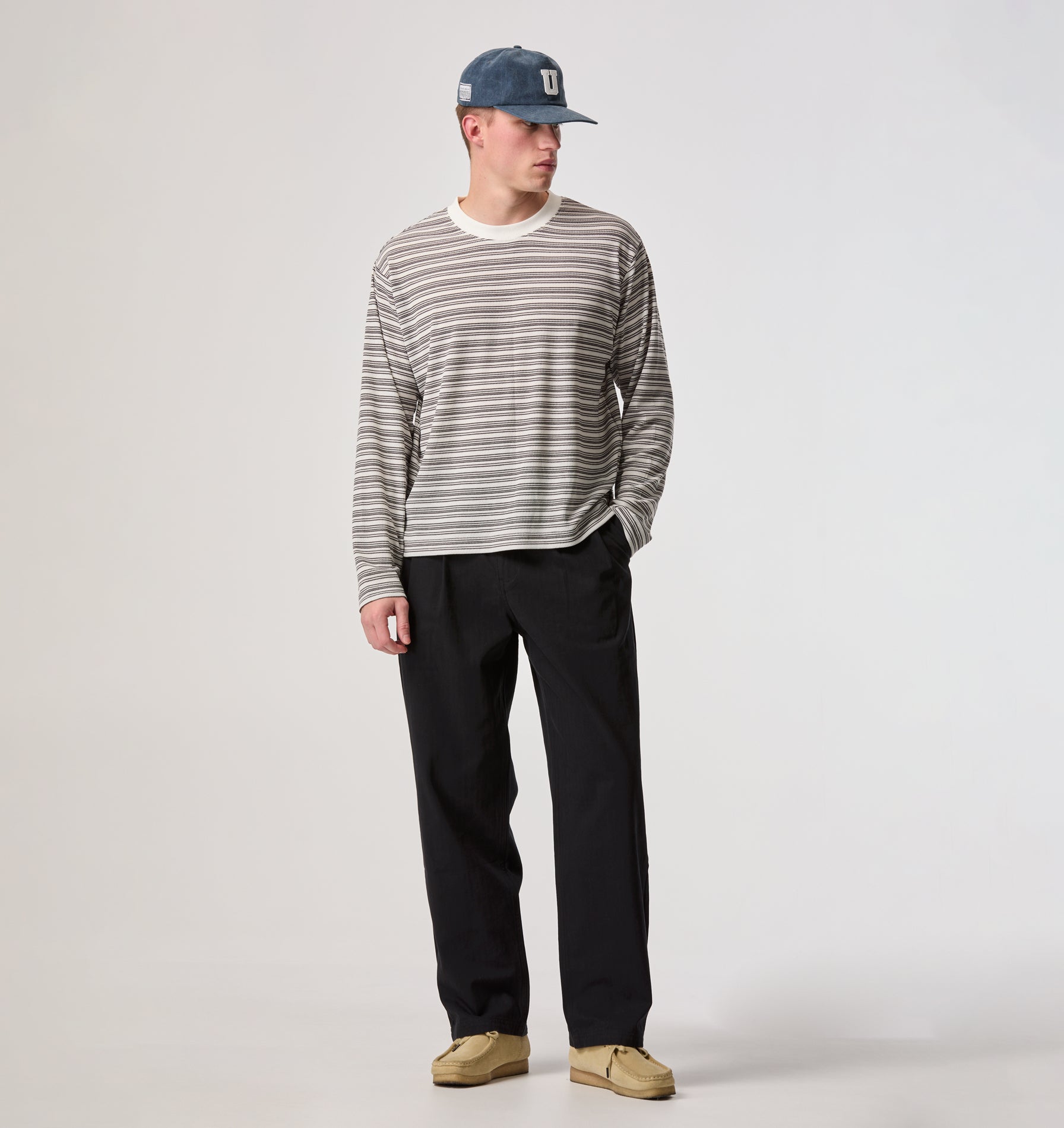 Twin Pleat Pant - Black