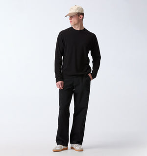 Edgar Wide Canvas Pant - Faded Black