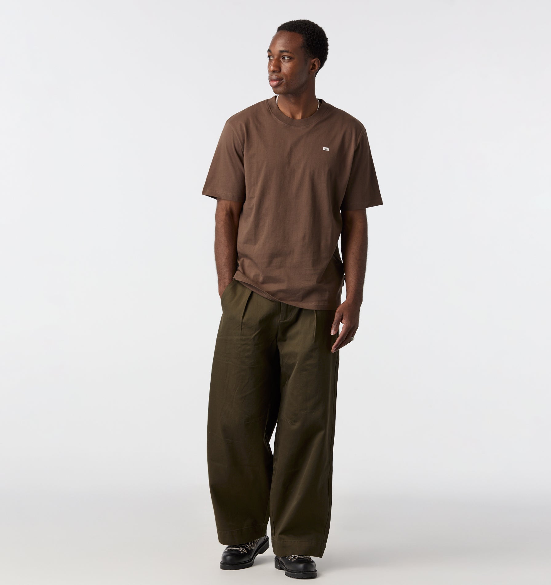 Uniform Logo Tee - Fossil Brown