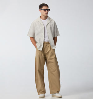 Balloon Pleat Pant - Beige