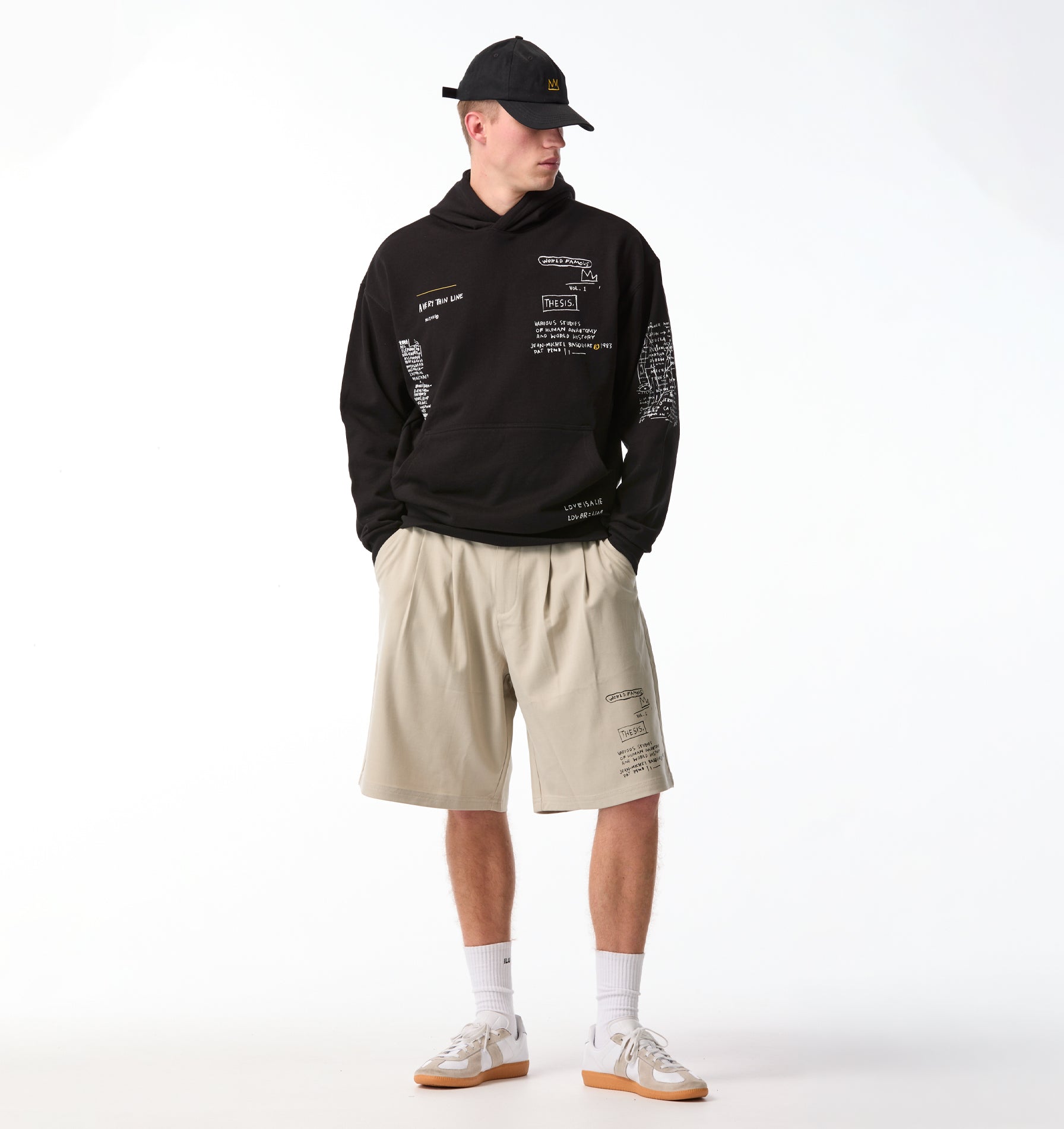 Basquiat Scribble Box Hood 2.0 - Black