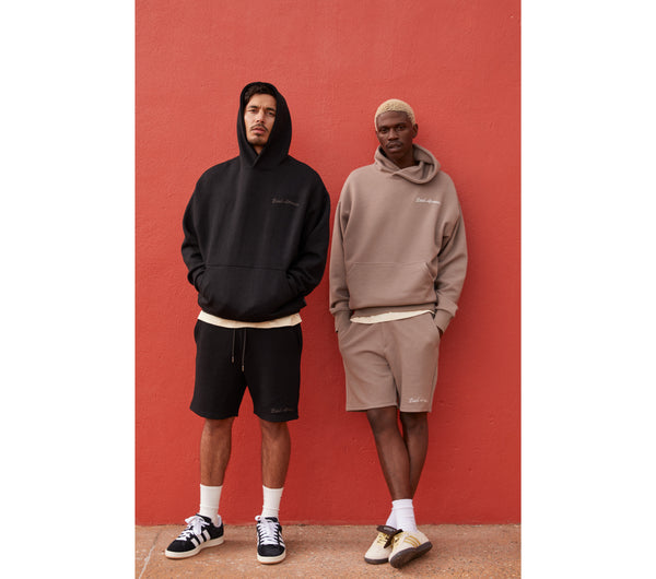 Textured Trackie Short - Black