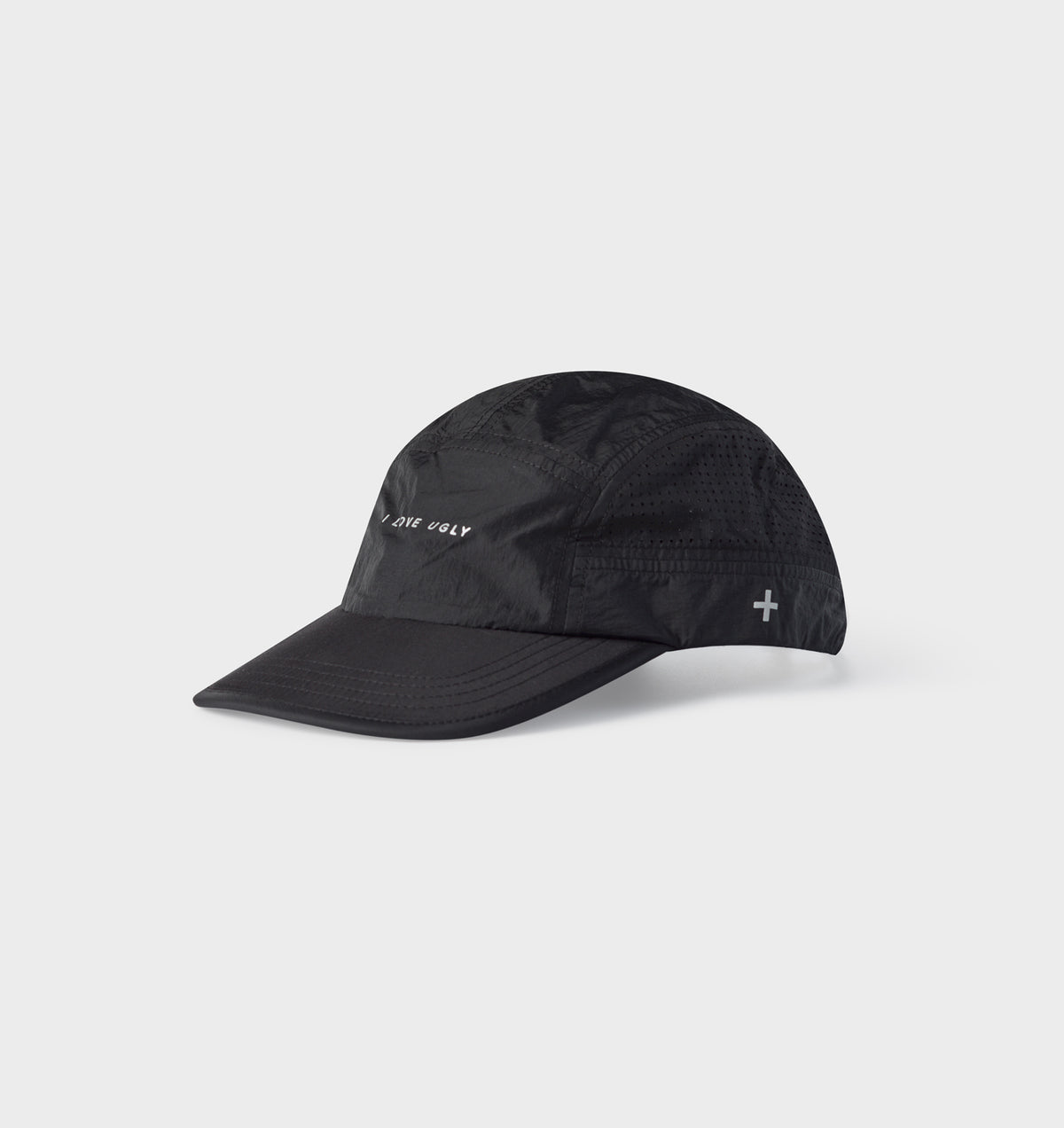Active 5 Panel Cap - Black Crinkle
