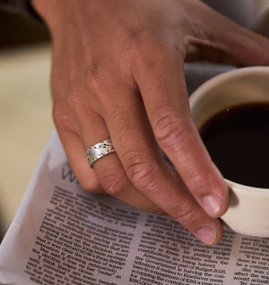 Distressed Band Ring - Silver