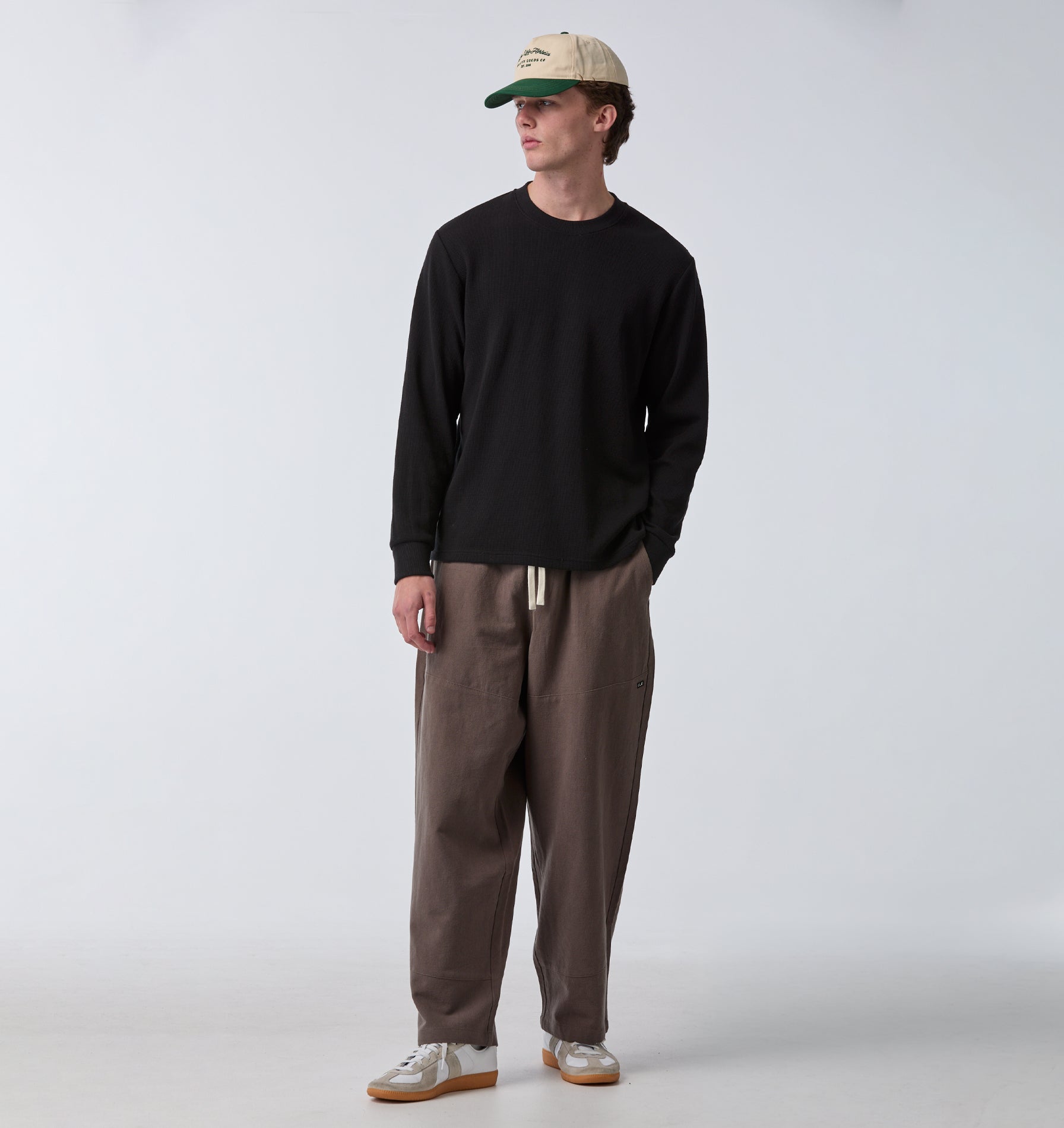 Linen Stirling Relaxed Pant - Mushroom