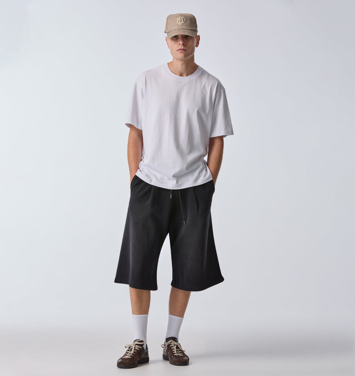 Longline Sweat Short - Faded Black