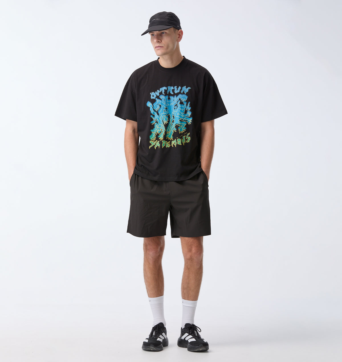 Demon Active Crop Tee - Black