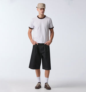 Muscle Ringer Tee - White/Espresso