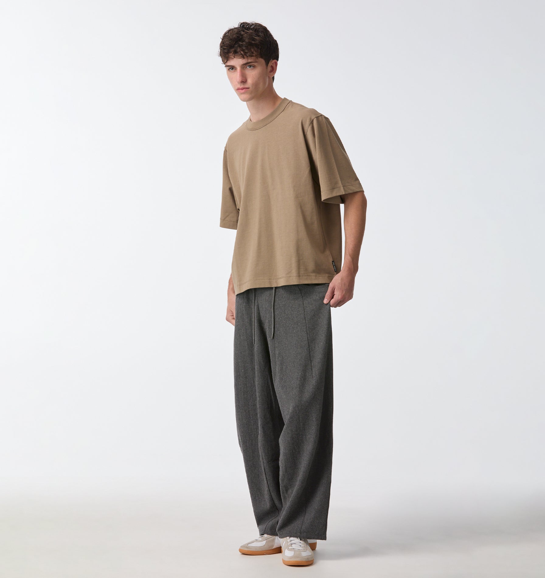 Akashi Wool Pant - Grey Marle