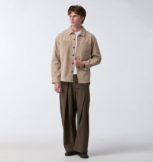 Vermont Pleat Pant - Mushroom