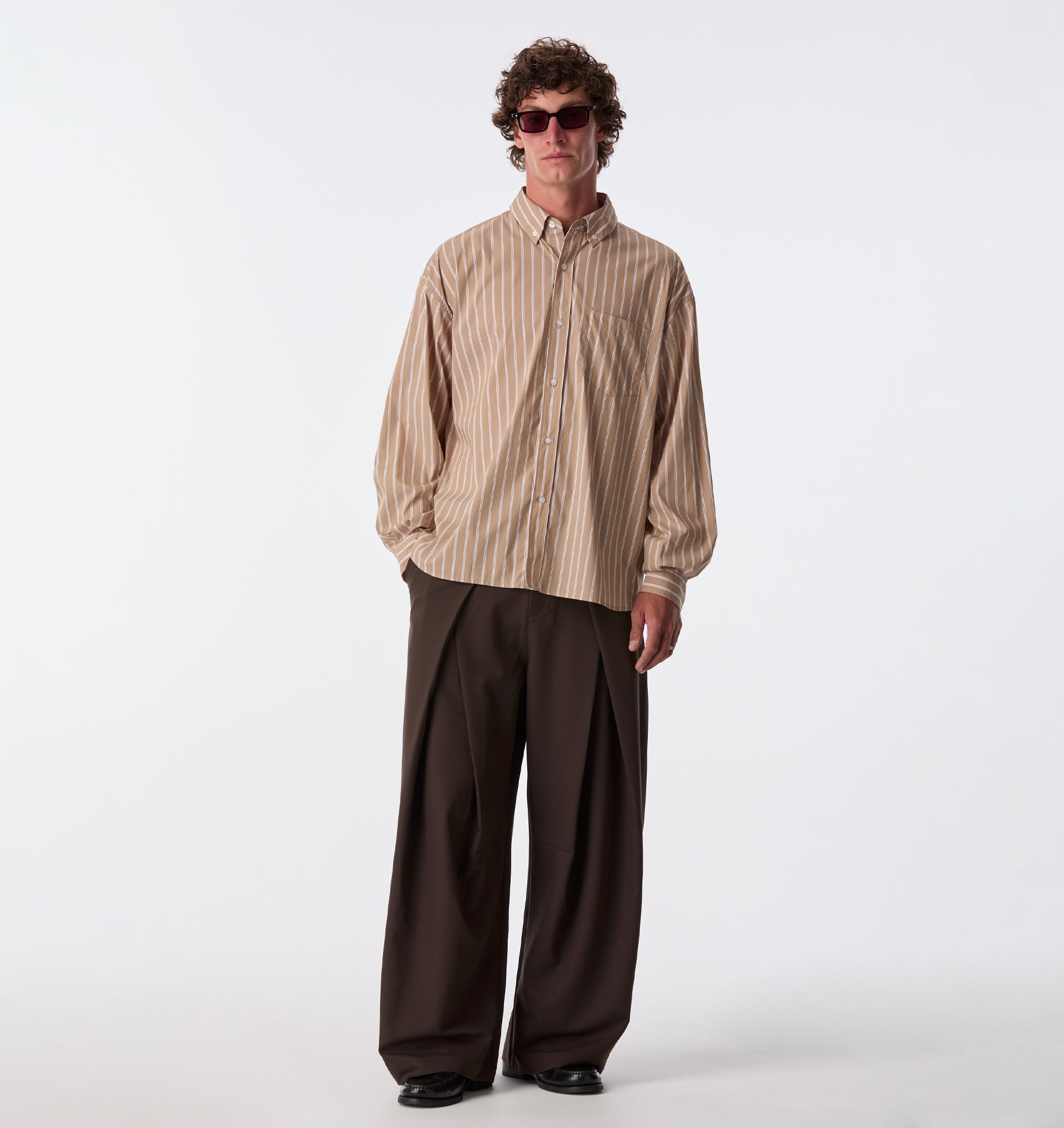 Vermont Pleat Pant - Brown