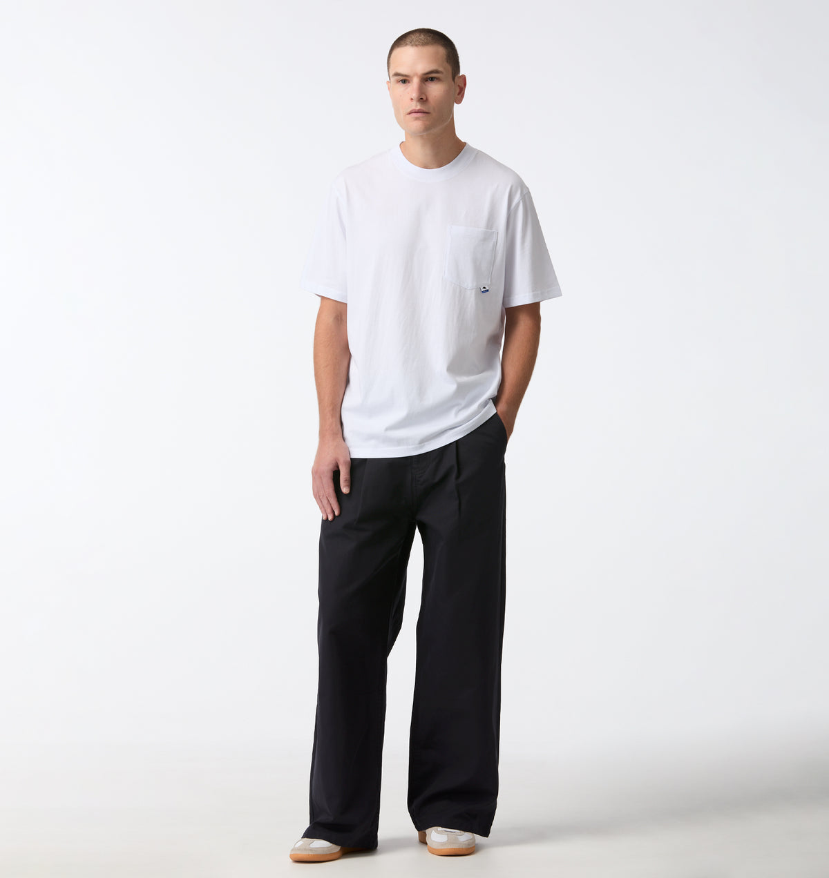 Pleat Canvas Pant - Indigo