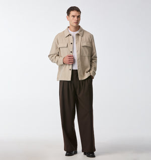 Wool Overshirt - Oatmeal