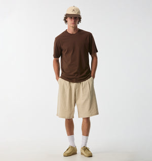 Linen Alby Pleated Short - Bone