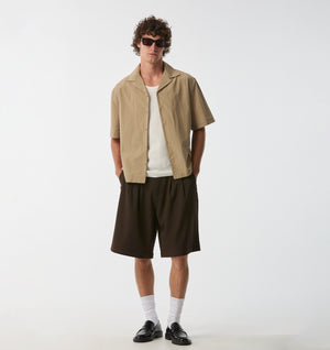Alby Pleated Short - Espresso