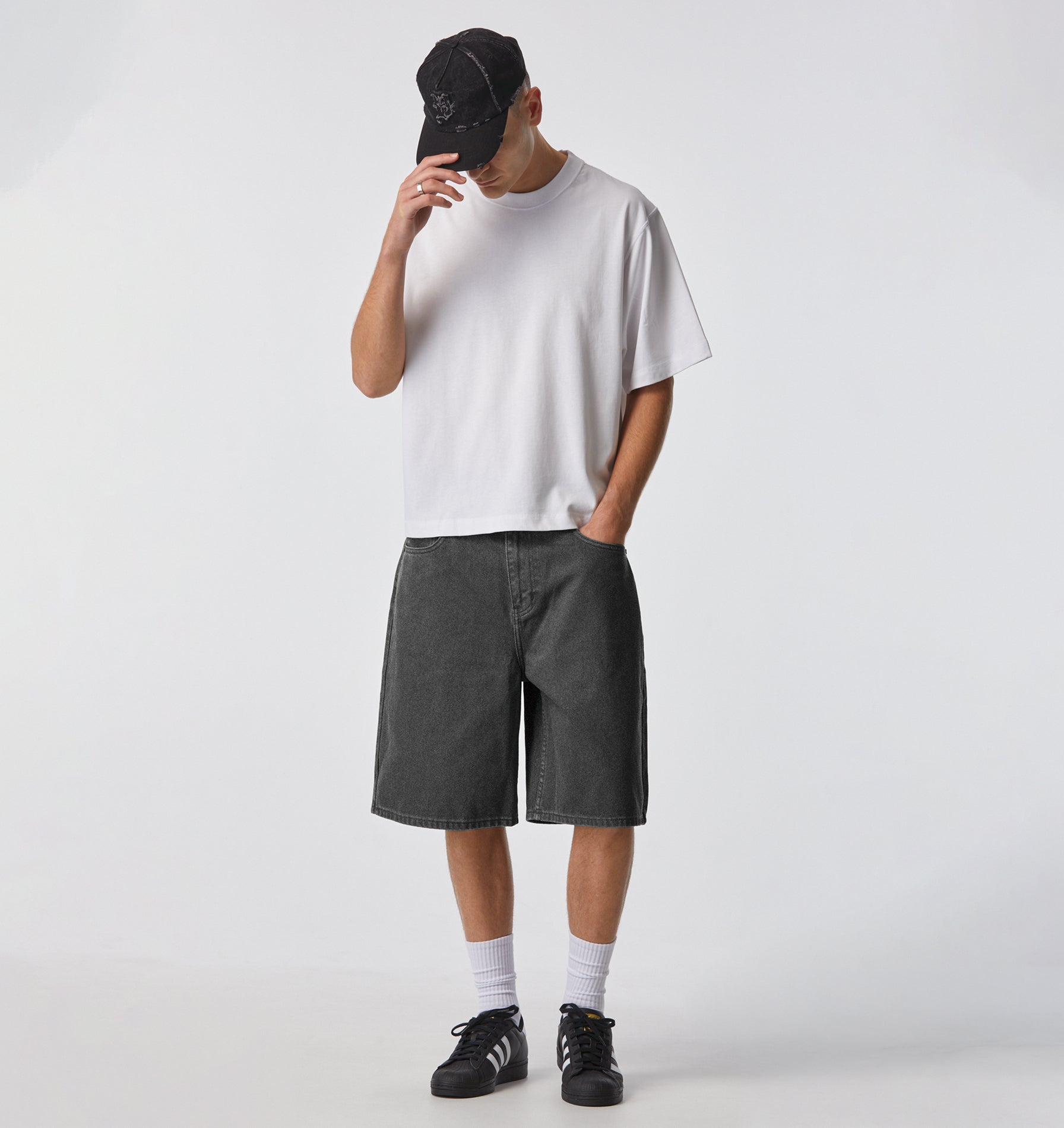Wyatt Denim Short - Washed Vintage Black
