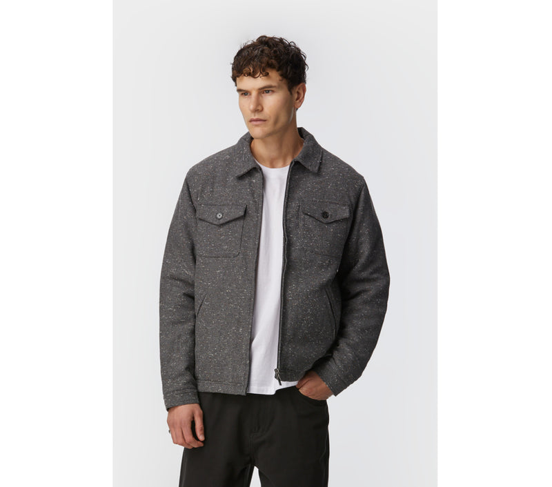 Wool Dayton Jacket - Grey Speckle