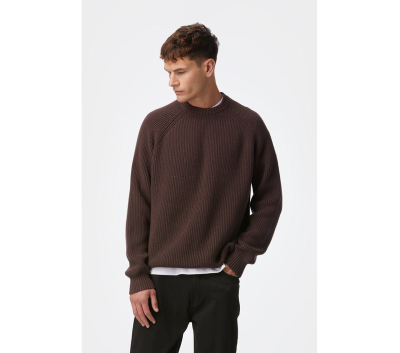 Raglan Sleeve Sweater - Brown